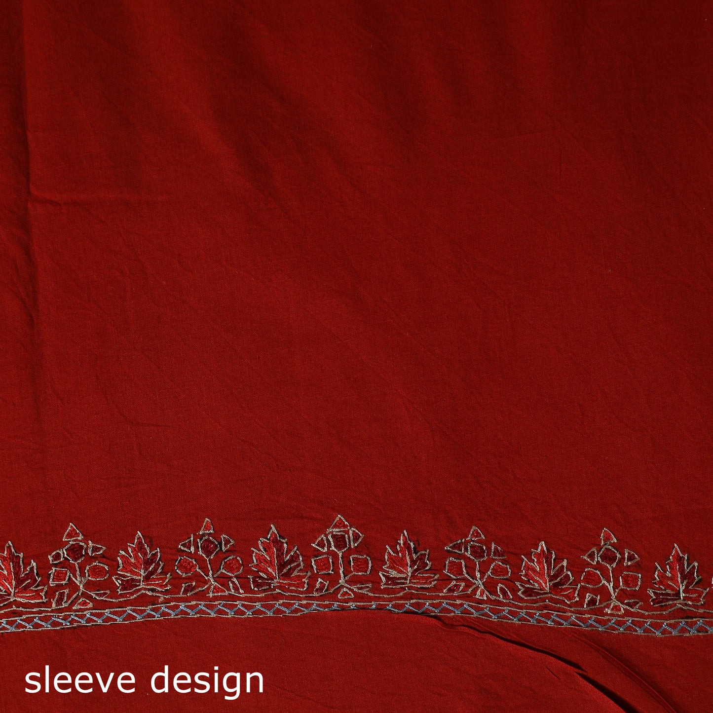Hand Embroidered Cotton Kashida 2pc Unstitched Dress Material Kurta Set 27