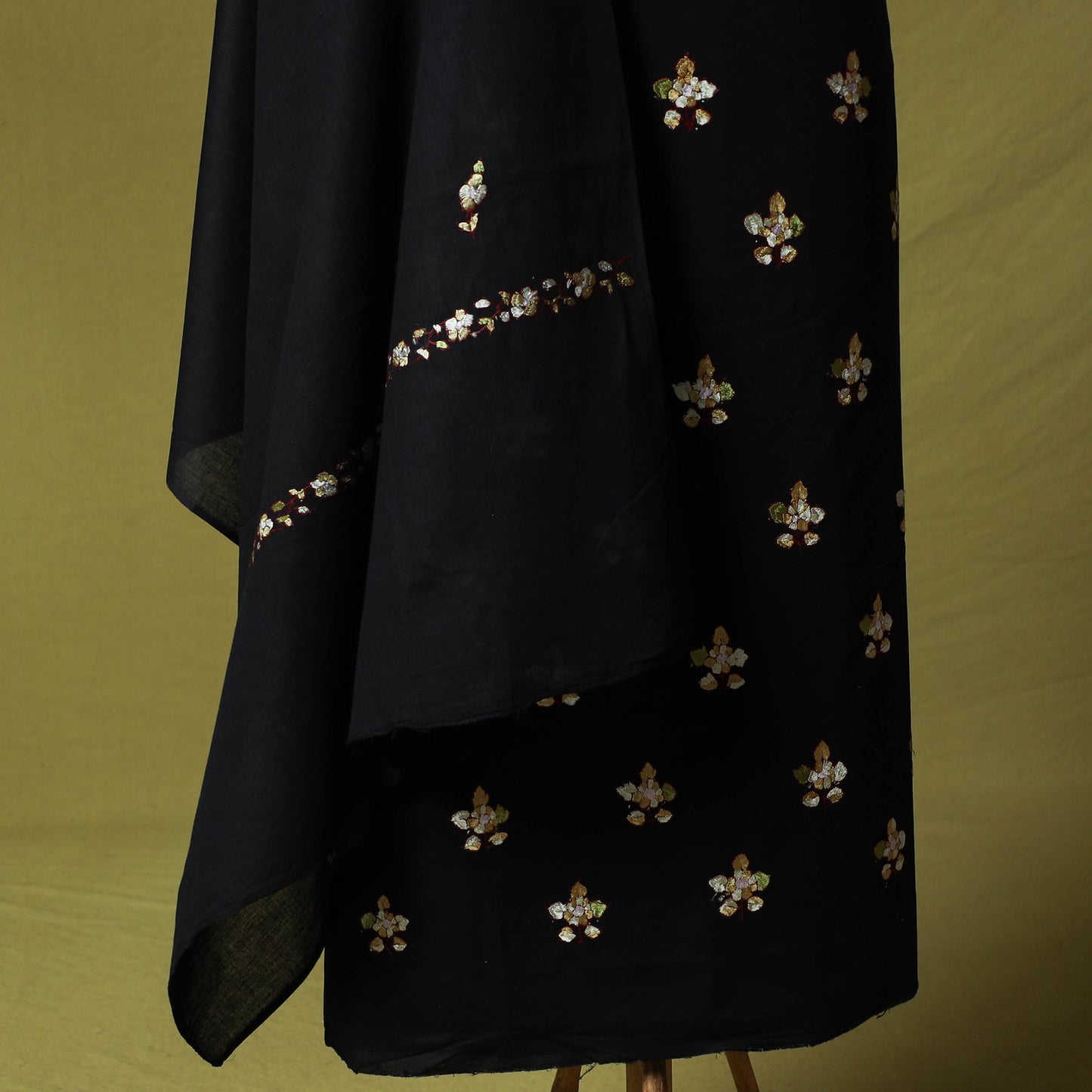 Hand Embroidered Cotton Kashida 3pc Unstitched Dress Material Suit Set 60