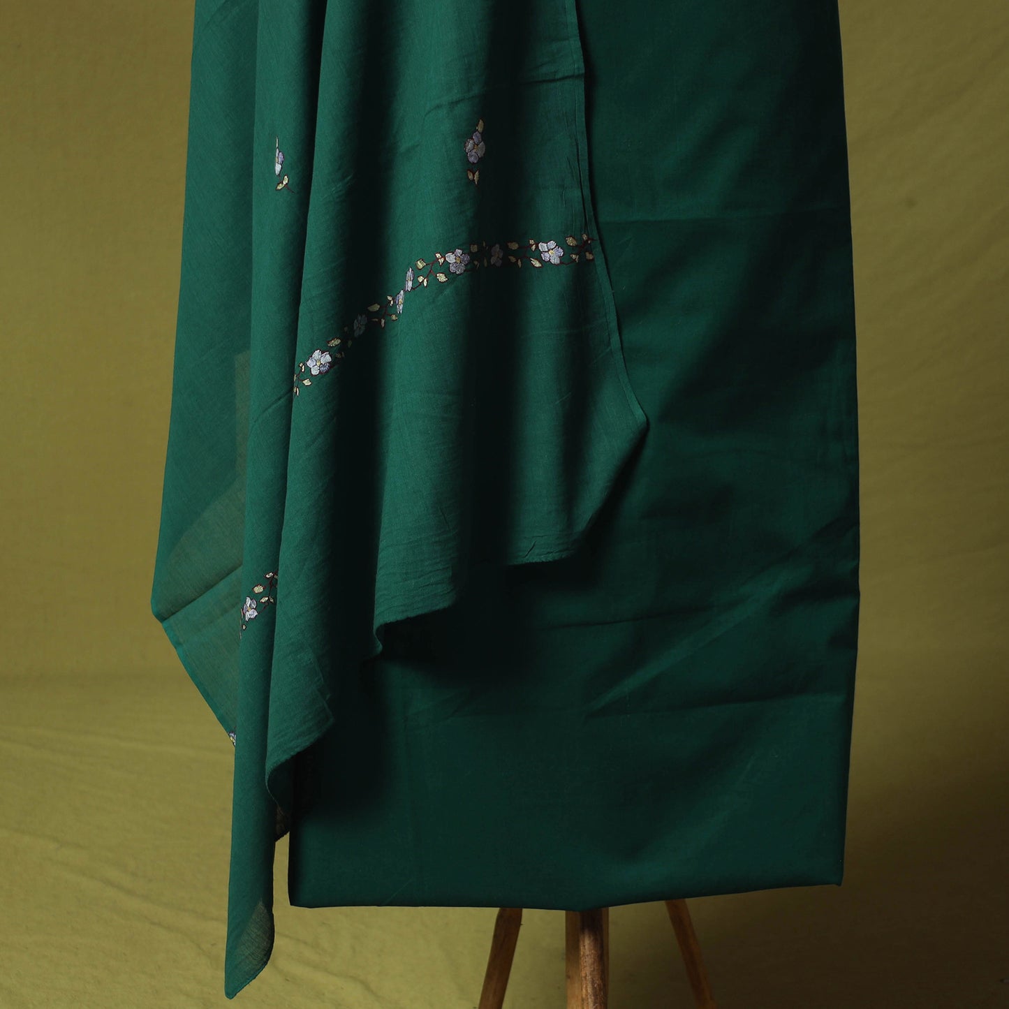 Hand Embroidered Cotton Kashida 3pc Unstitched Dress Material Suit Set 67