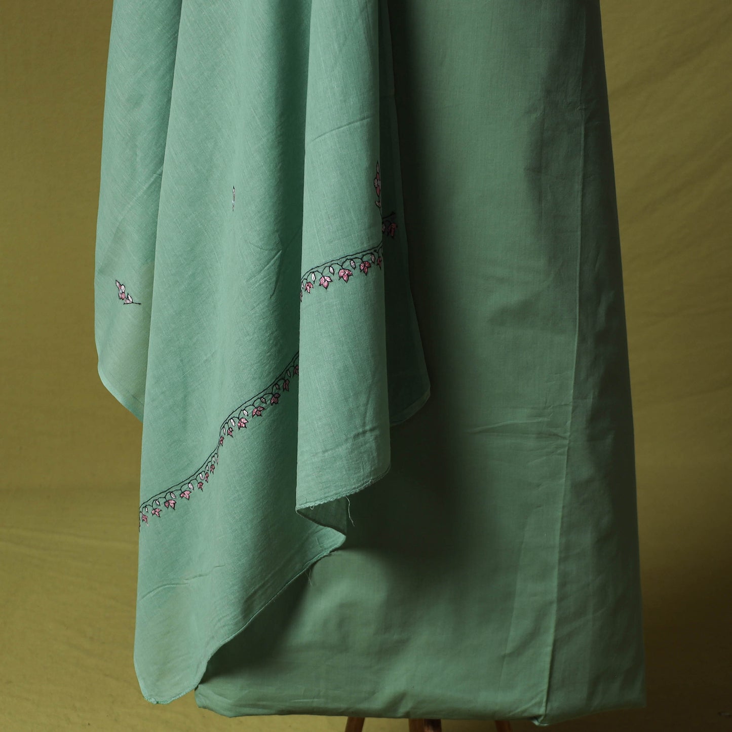 Hand Embroidered Cotton Kashida 3pc Unstitched Dress Material Suit Set 72