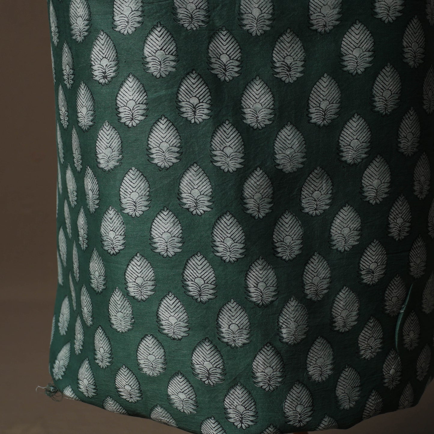 Akola Hand Block Print Chanderi Silk 2pc Unstitched Dress Material Kurta Set 16