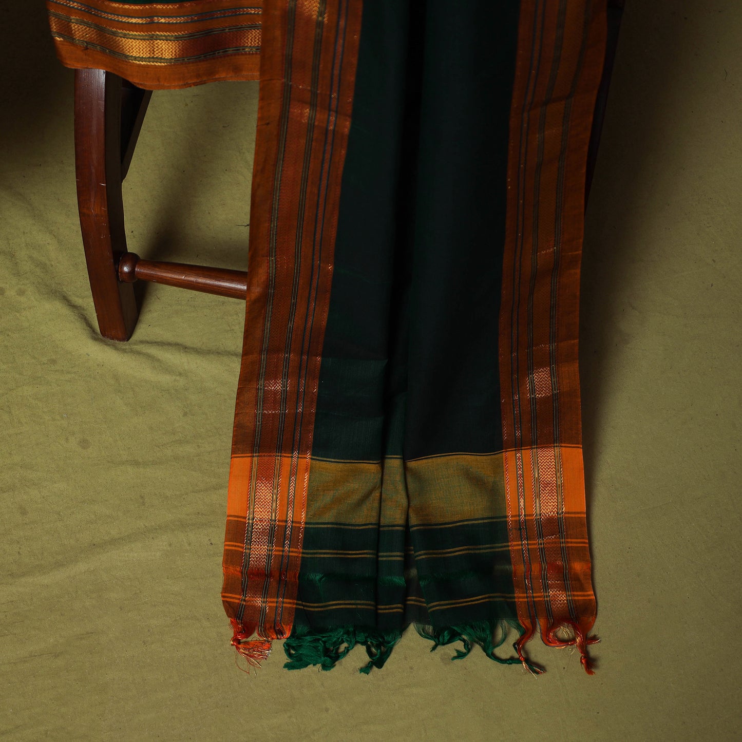 Dharwad Cotton 3pc Unstitched Dress Material Suit Set with Woven Zari Border 96