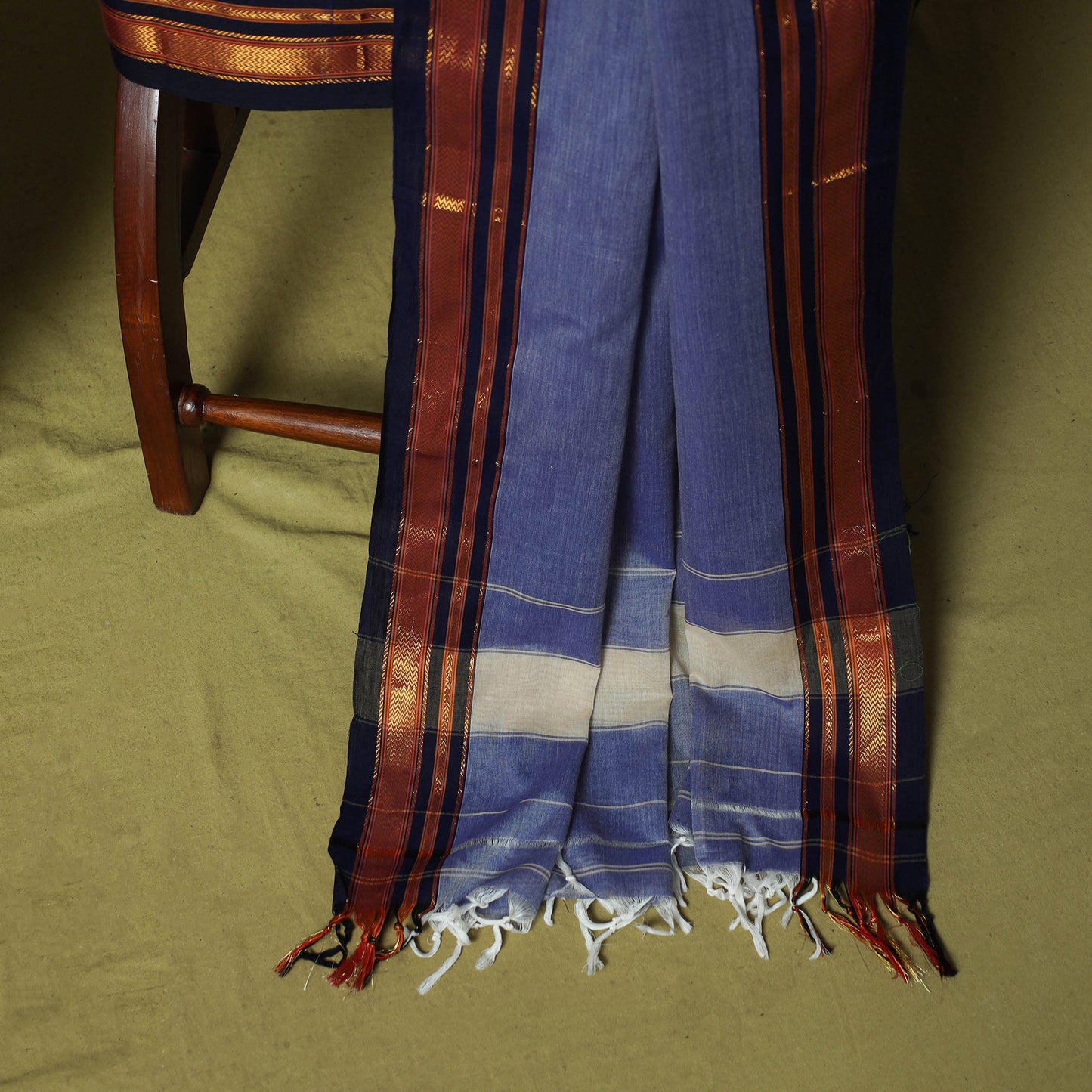 Dharwad Cotton 3pc Unstitched Dress Material Suit Set with Woven Zari Border 100