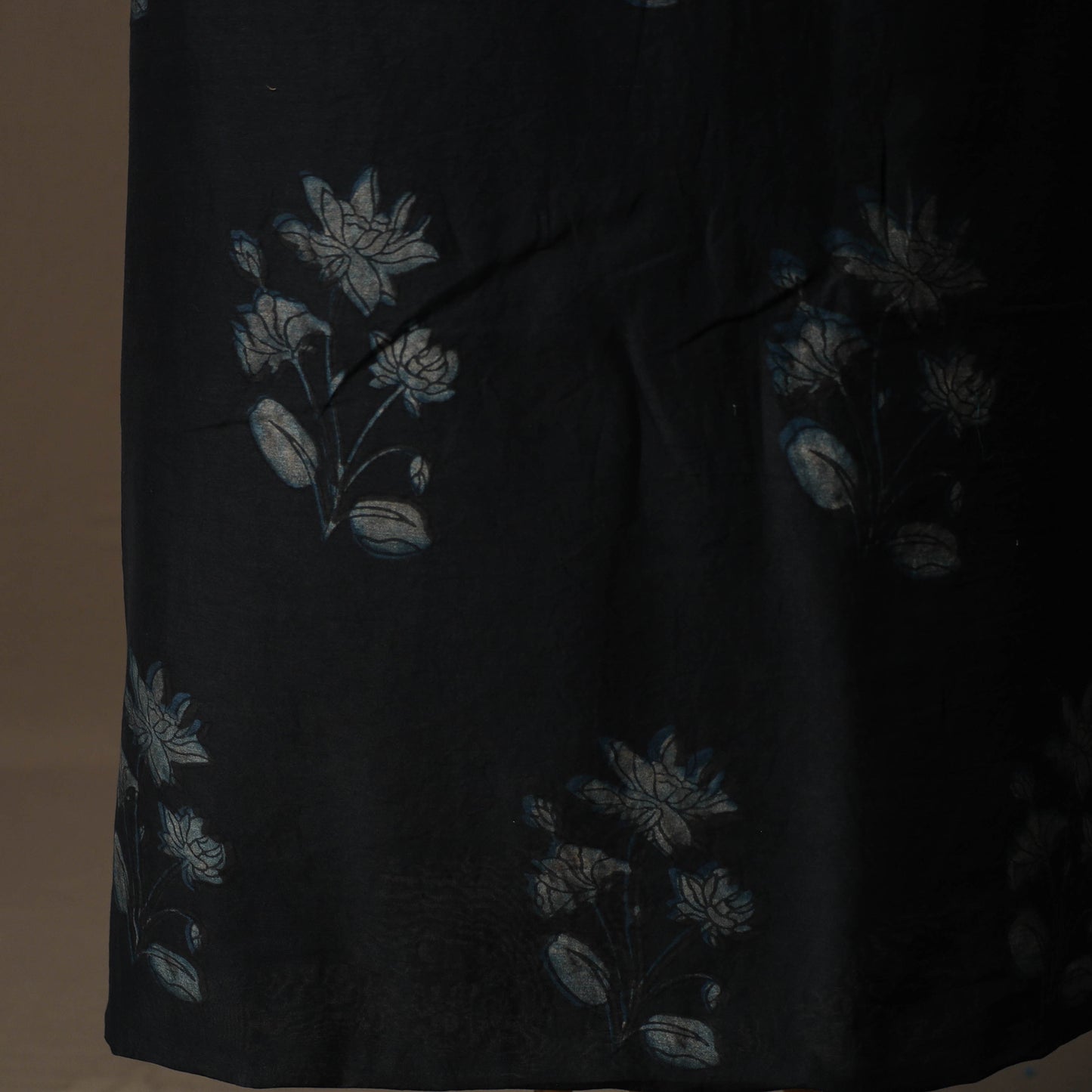 Akola Hand Block Print Chanderi Silk 2pc Unstitched Dress Material Kurta Set 28