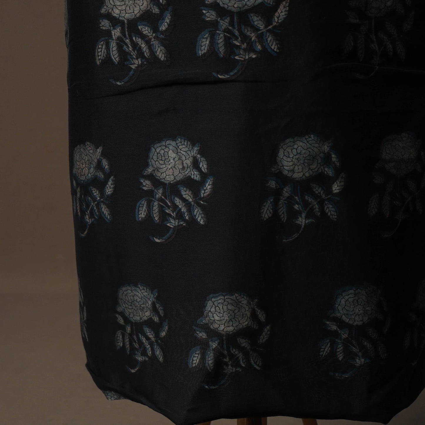 Akola Hand Block Print Chanderi Silk 2pc Unstitched Dress Material Kurta Set 29