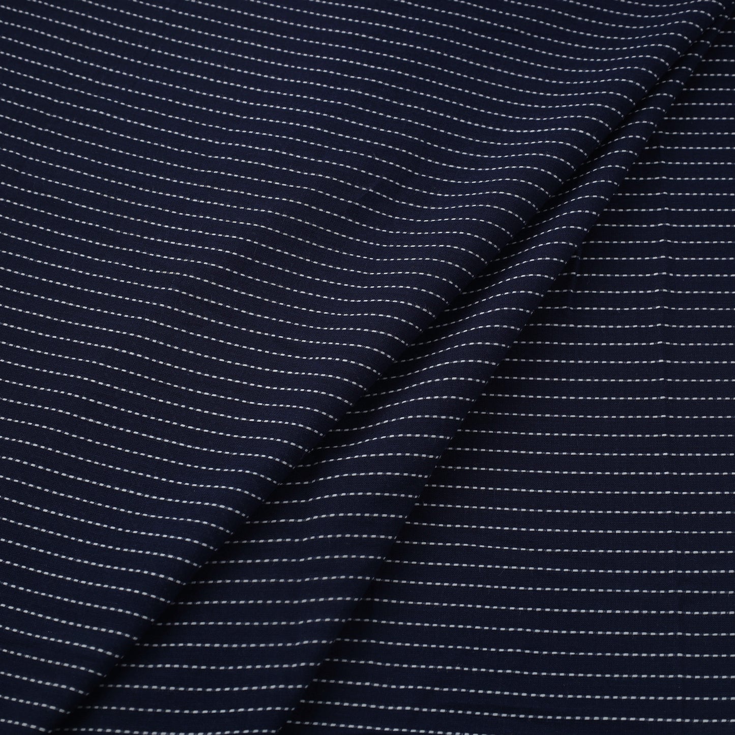 Blue Prewashed Cotton Jacquard Fabric