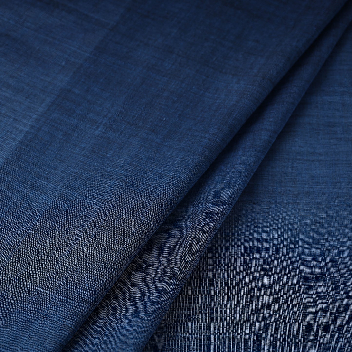 Blue - Mangalagiri Plain Handloom Cotton Fabric