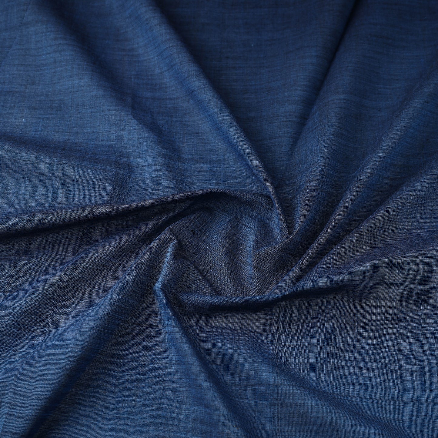 Blue - Mangalagiri Plain Handloom Cotton Fabric