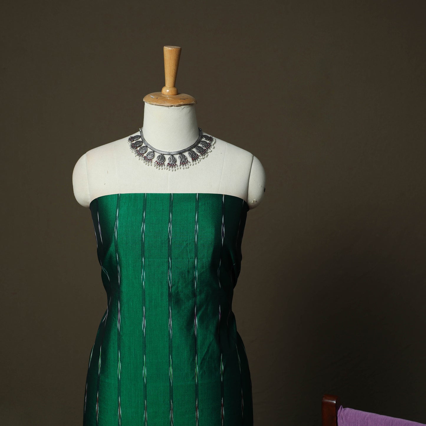 Pochampally Ikat Silk Cotton 3pc Unstitched Dress Material Suit Set 10