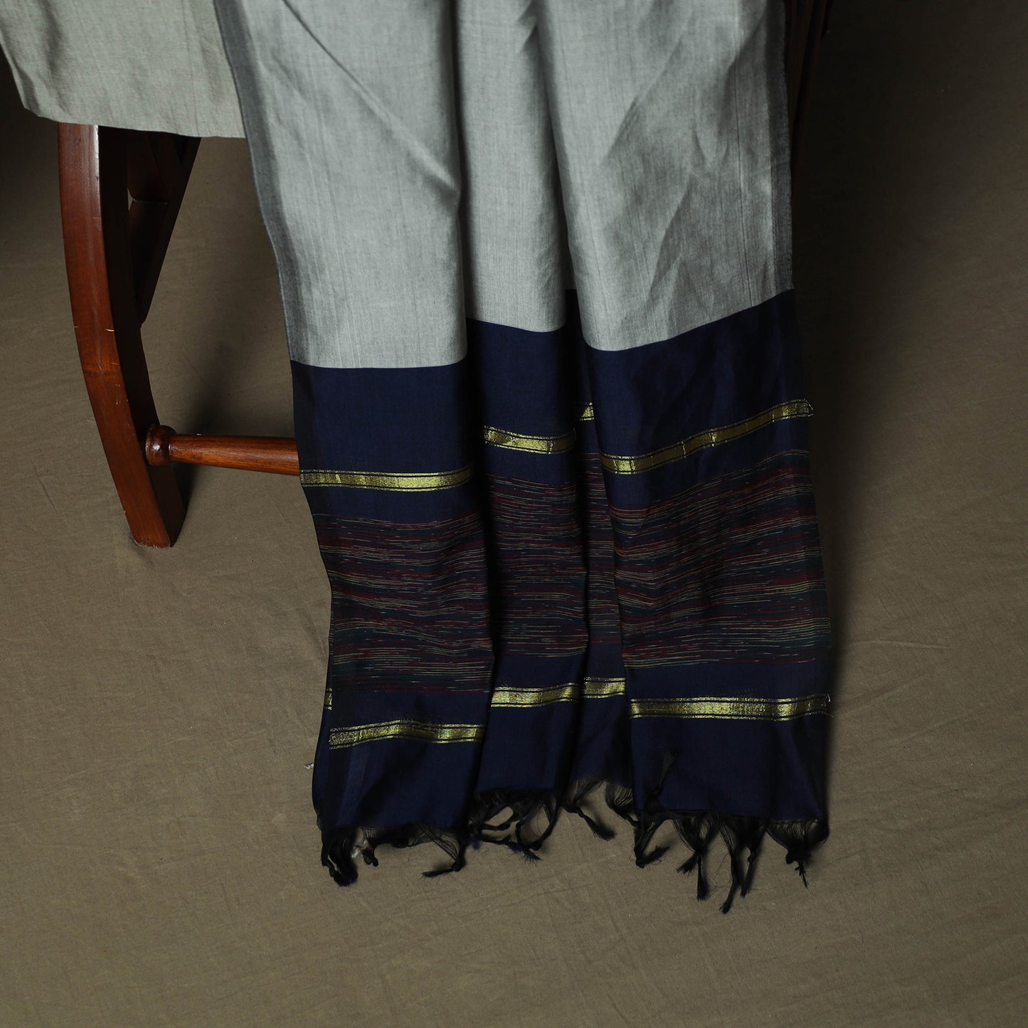Pochampally Ikat Silk Cotton 3pc Unstitched Dress Material Suit Set 29