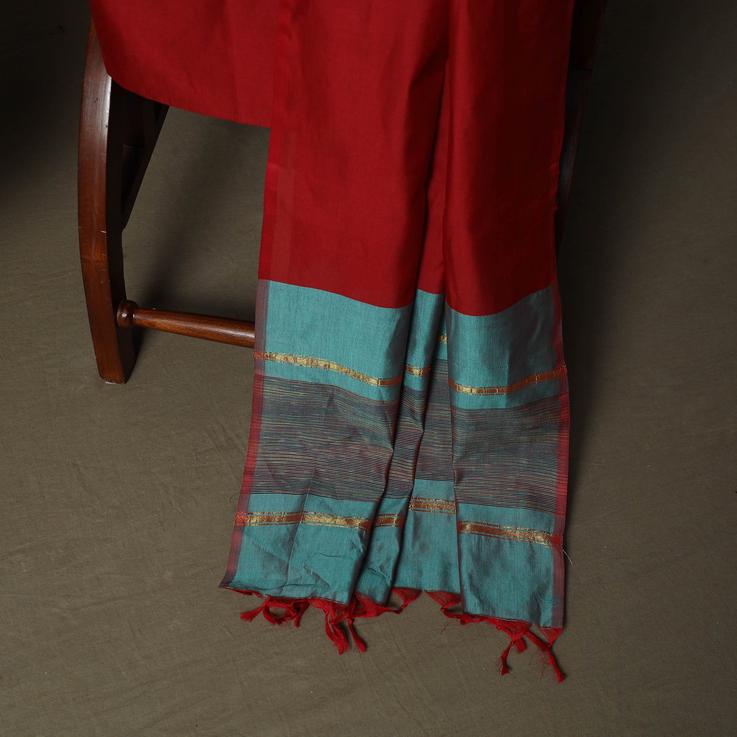 Pochampally Ikat Silk Cotton 3pc Unstitched Dress Material Suit Set 32