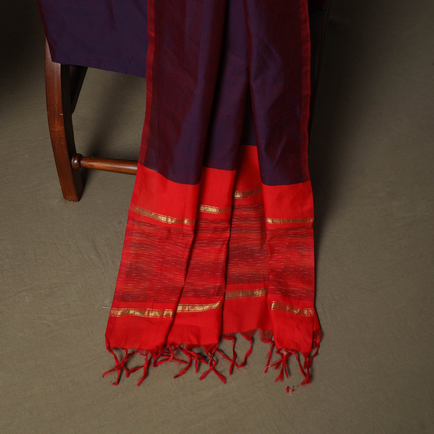 Pochampally Ikat Silk Cotton 3pc Unstitched Dress Material Suit Set 37