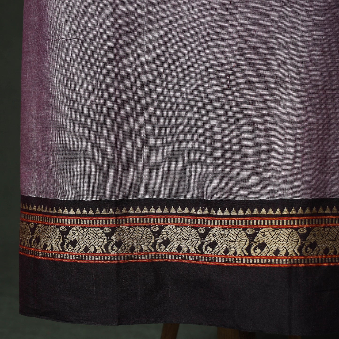 Purple - Dharwad Woven Cotton 3pc Unstitched Dress Material Suit Set 13