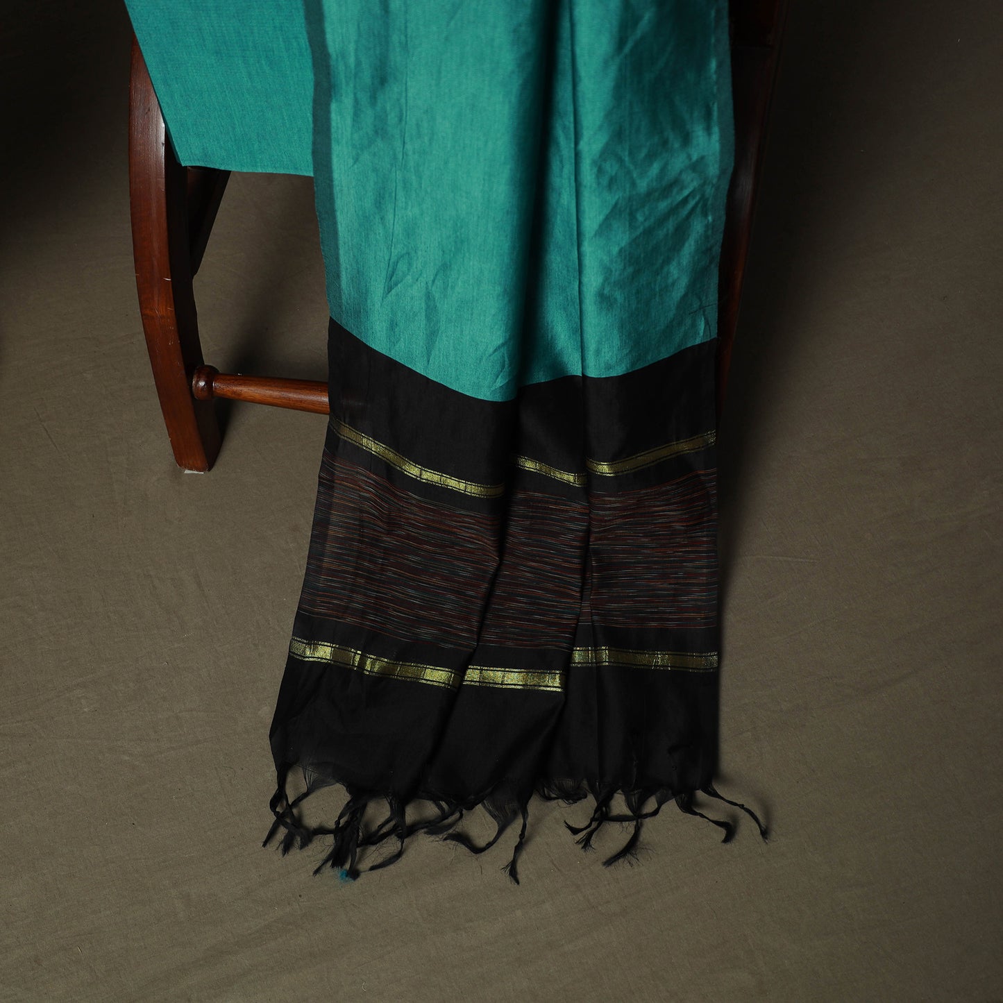 Pochampally Ikat Silk Cotton 3pc Unstitched Dress Material Suit Set 41
