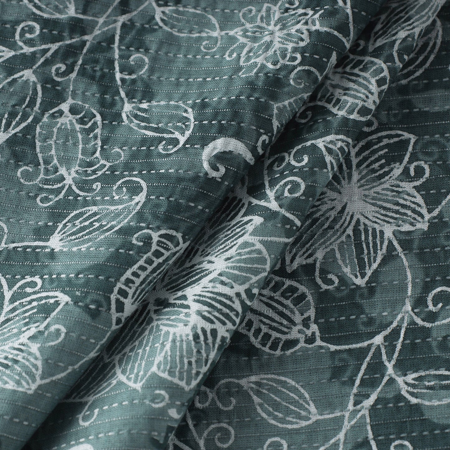 Kantha Stitch Cotton Jaipur Print Fabric