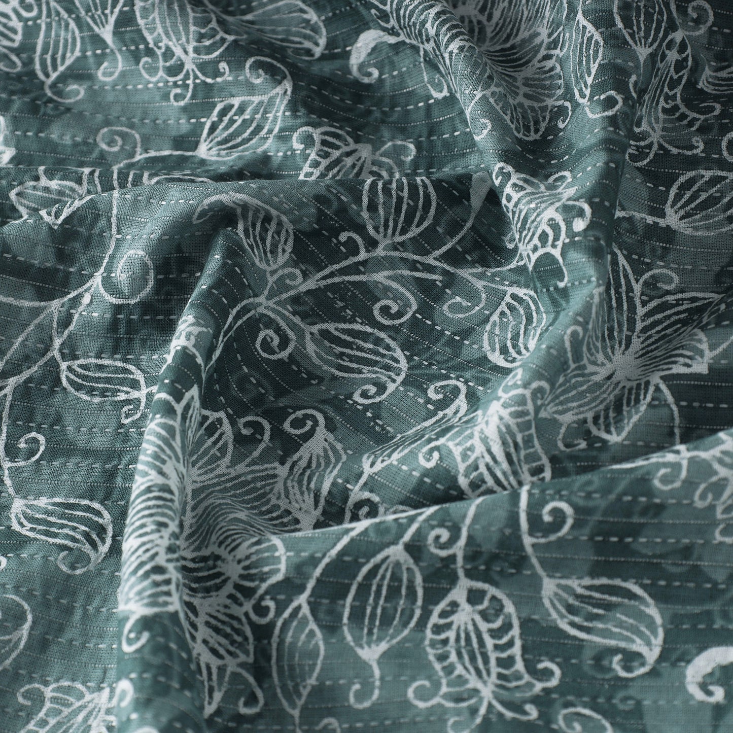 Kantha Stitch Cotton Jaipur Print Fabric