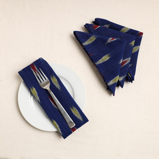 Set of 4 - Pochampally Ikat Weave Cotton Table Napkins (18 x 18 in) 45