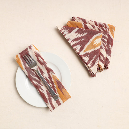 Set of 4 - Pochampally Ikat Weave Cotton Table Napkins (18 x 18 in) 52