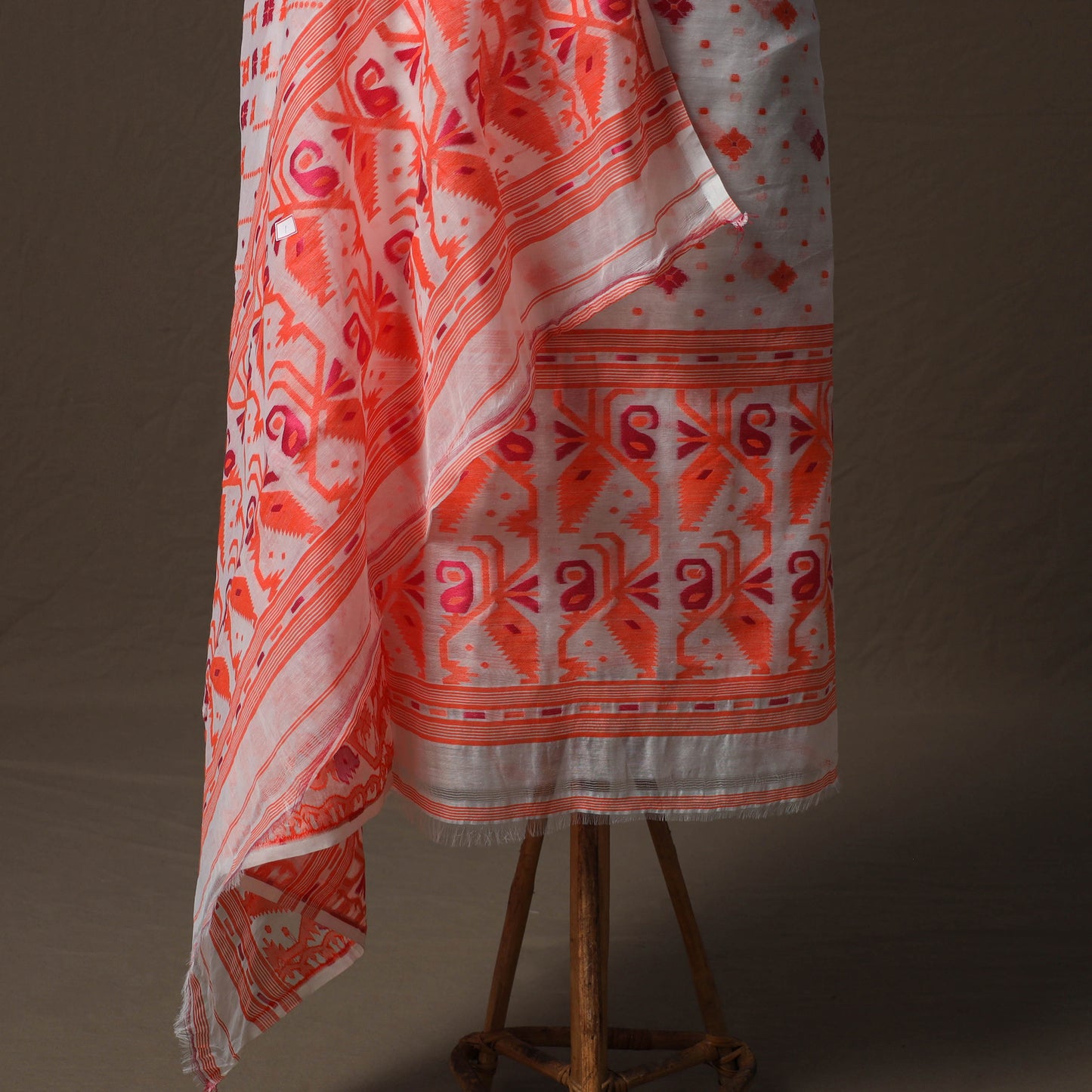 Phulia Jamdani Silk Cotton 2pc Unstitched Dress Material Kurta Set 05