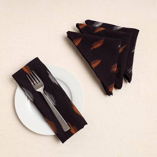 Set of 4 - Pochampally Ikat Weave Cotton Table Napkins (18 x 18 in) 64