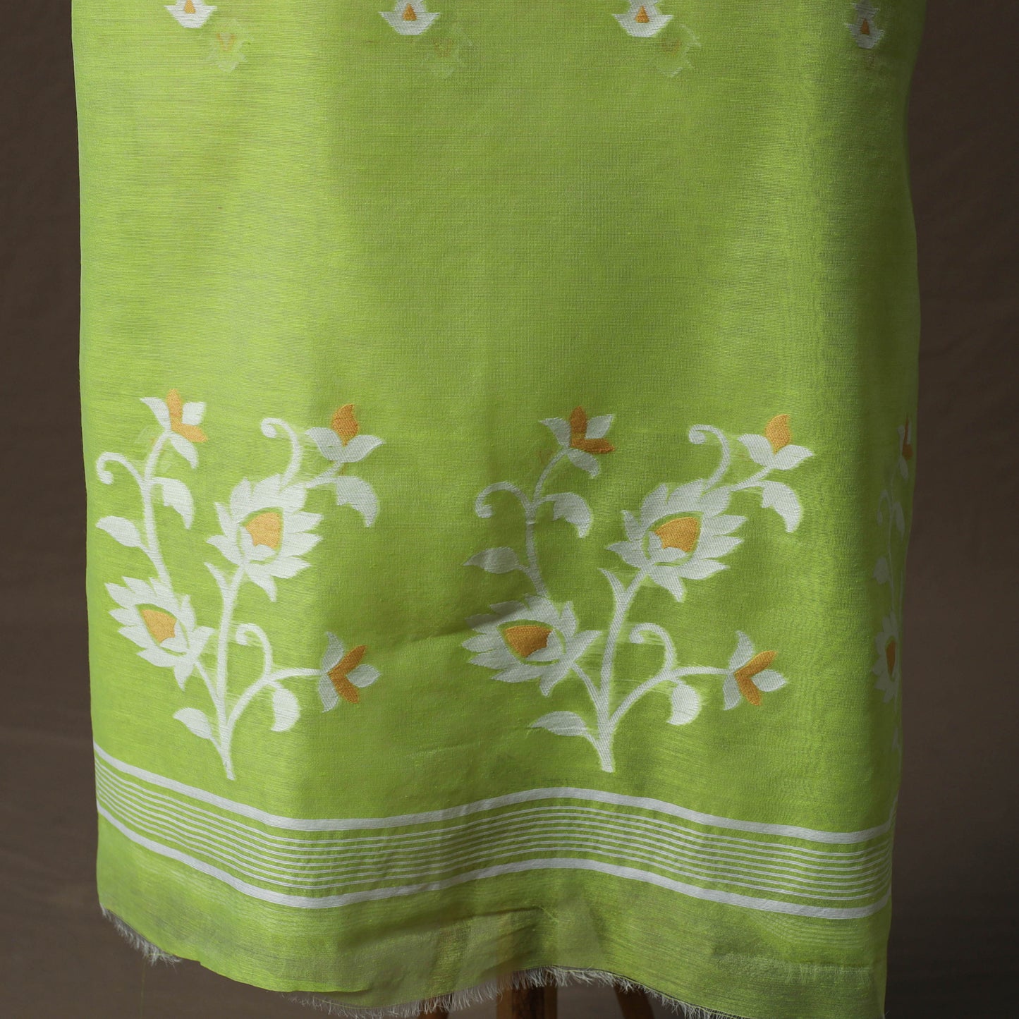 Phulia Jamdani Silk Cotton 2pc Unstitched Dress Material Kurta Set 32