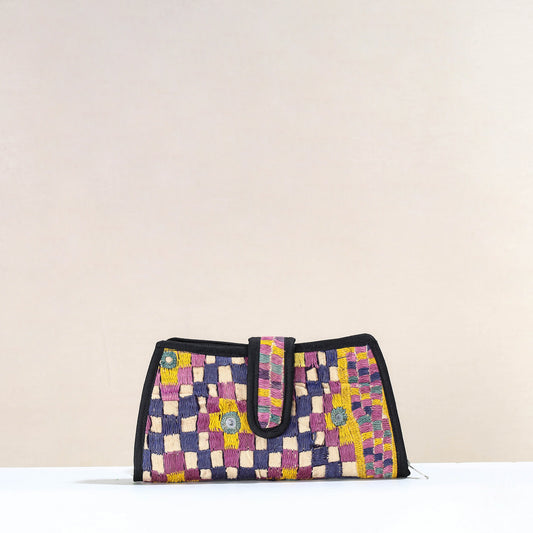 Handcrafted Kutch Embroidery Cotton Clutch / Wallet