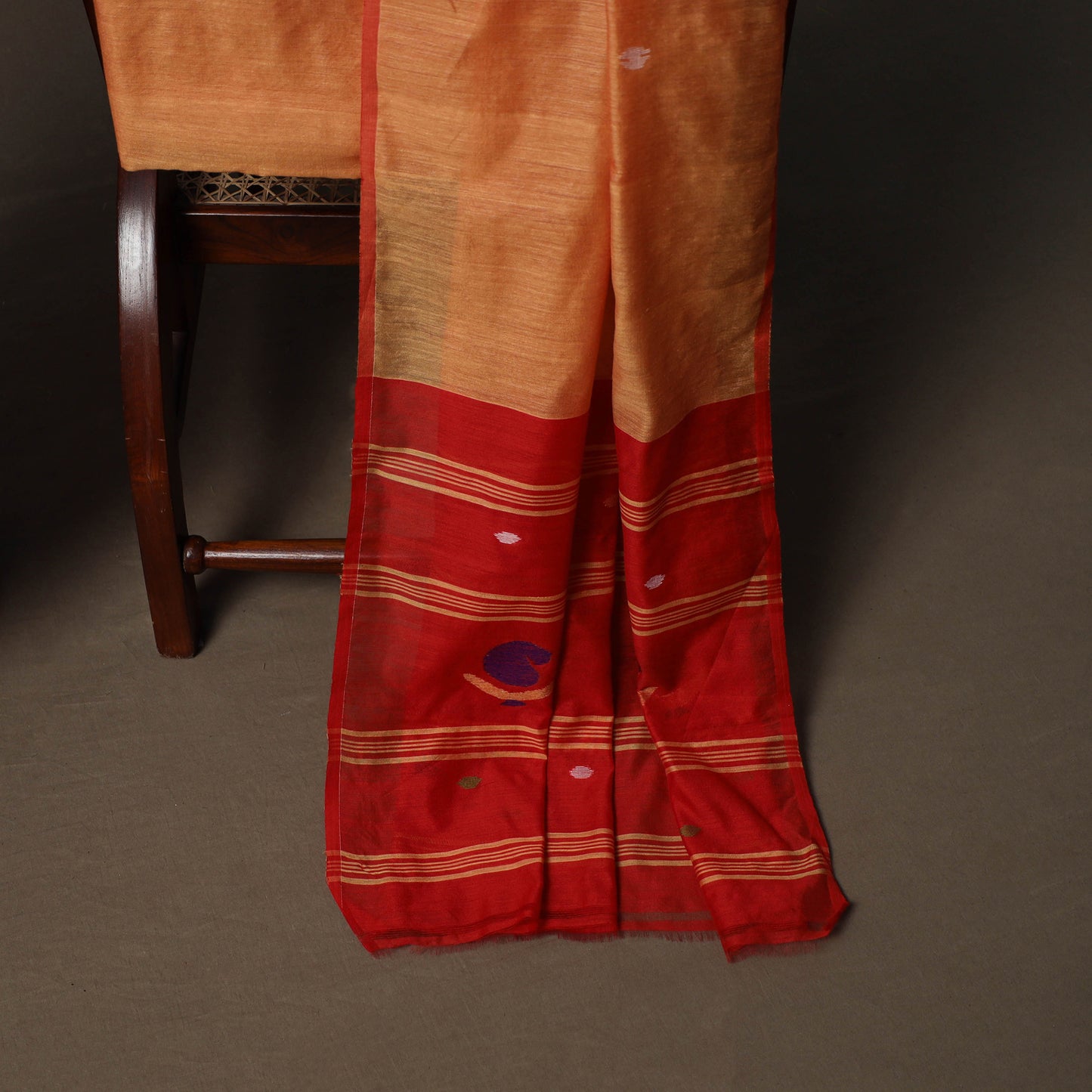 Phulia Jamdani Silk Cotton 3pc Unstitched Dress Material Suit Set 42