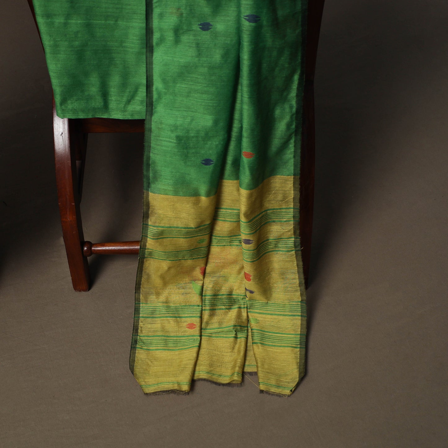 Phulia Jamdani Silk Cotton 3pc Unstitched Dress Material Suit Set 44