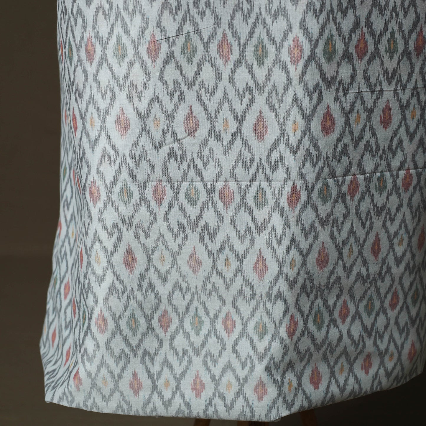 Handloom Sico Pochampally Ikat 2pc Unstitched Dress Material Kurta Set 01