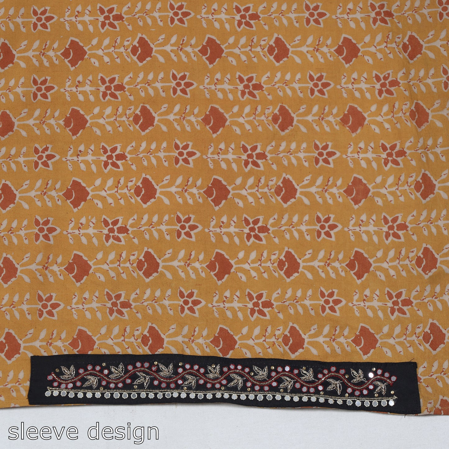 Buy Zardozi Hand Embroidered Kalamkari Cotton Blouse Piece Online at iTokri.com