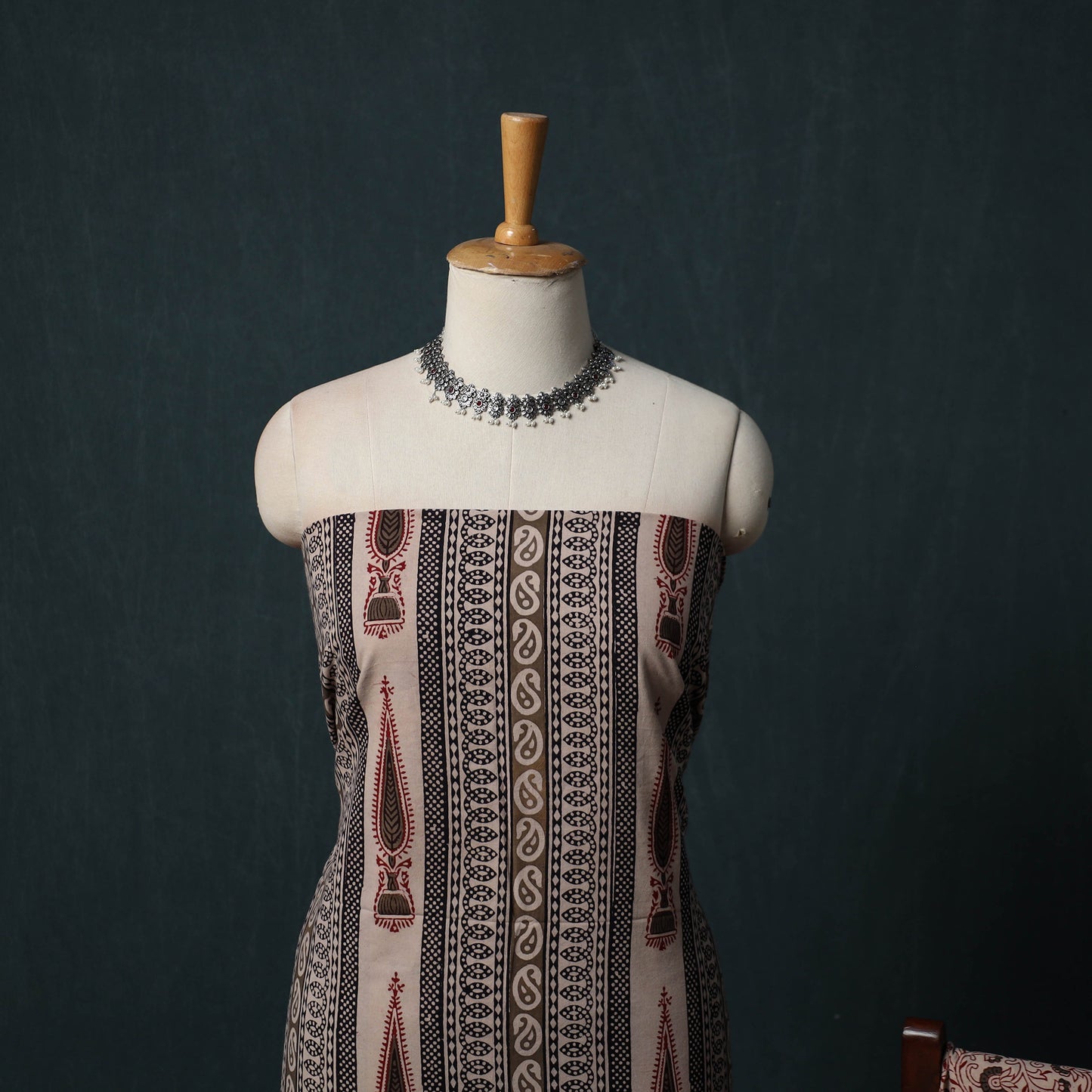 Bagh Hand Block Print Cotton 3pc Unstitched Dress Material Suit Set 12