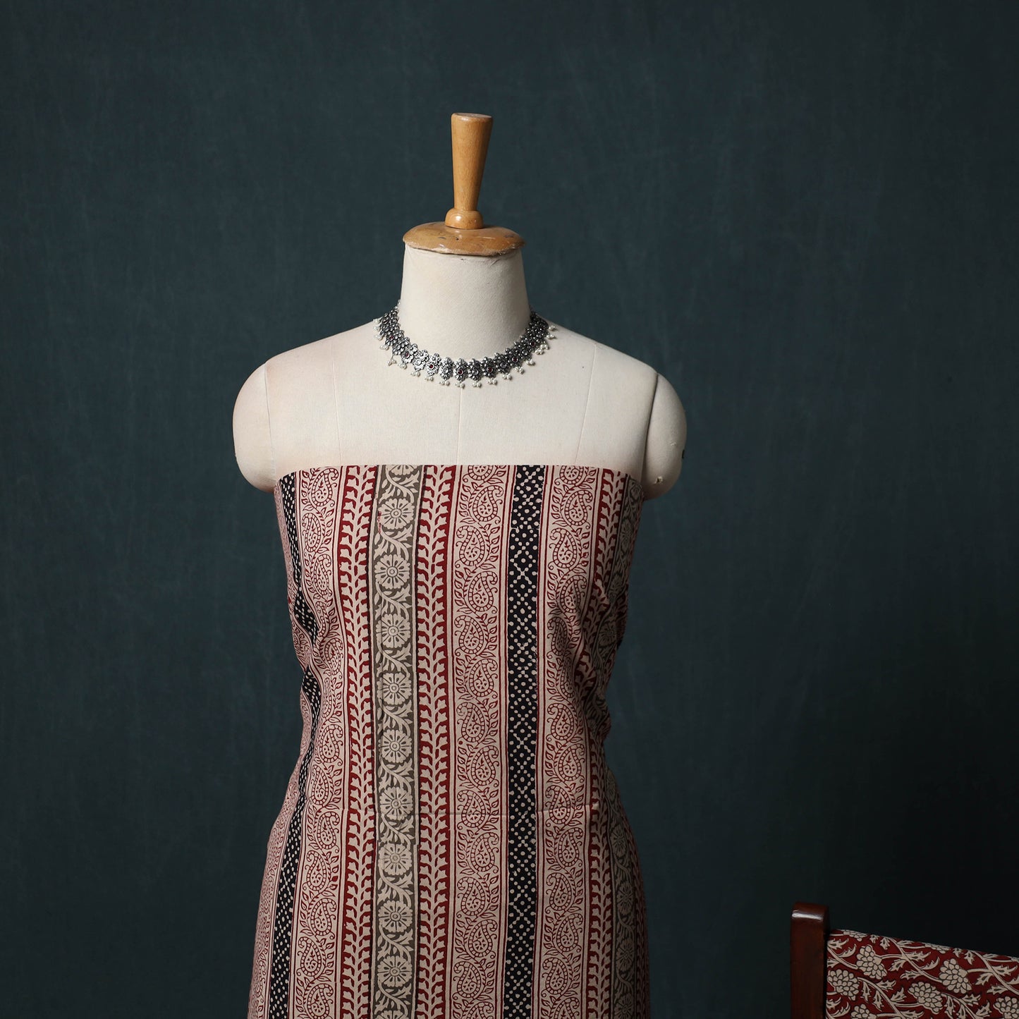 Bagh Hand Block Print Cotton 3pc Unstitched Dress Material Suit Set 16