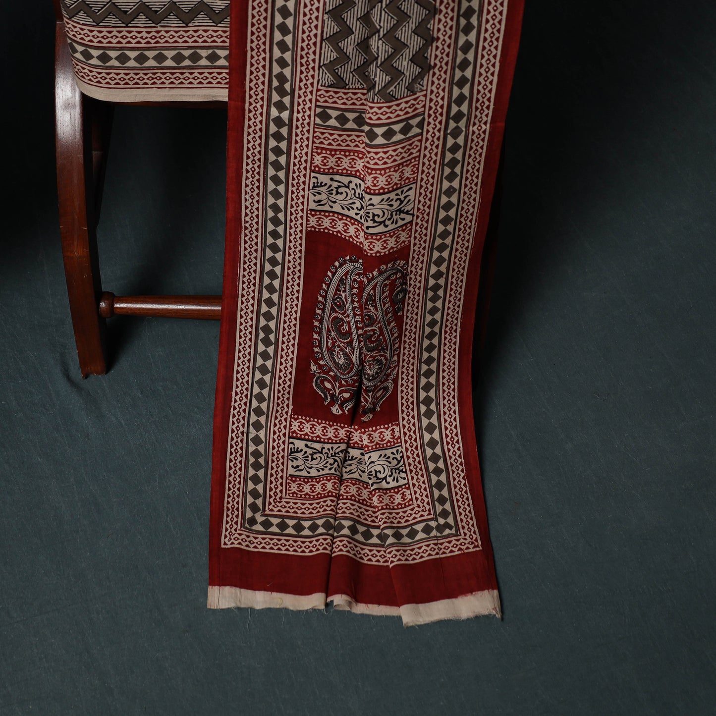 Bagh Hand Block Print Cotton 3pc Unstitched Dress Material Suit Set 19