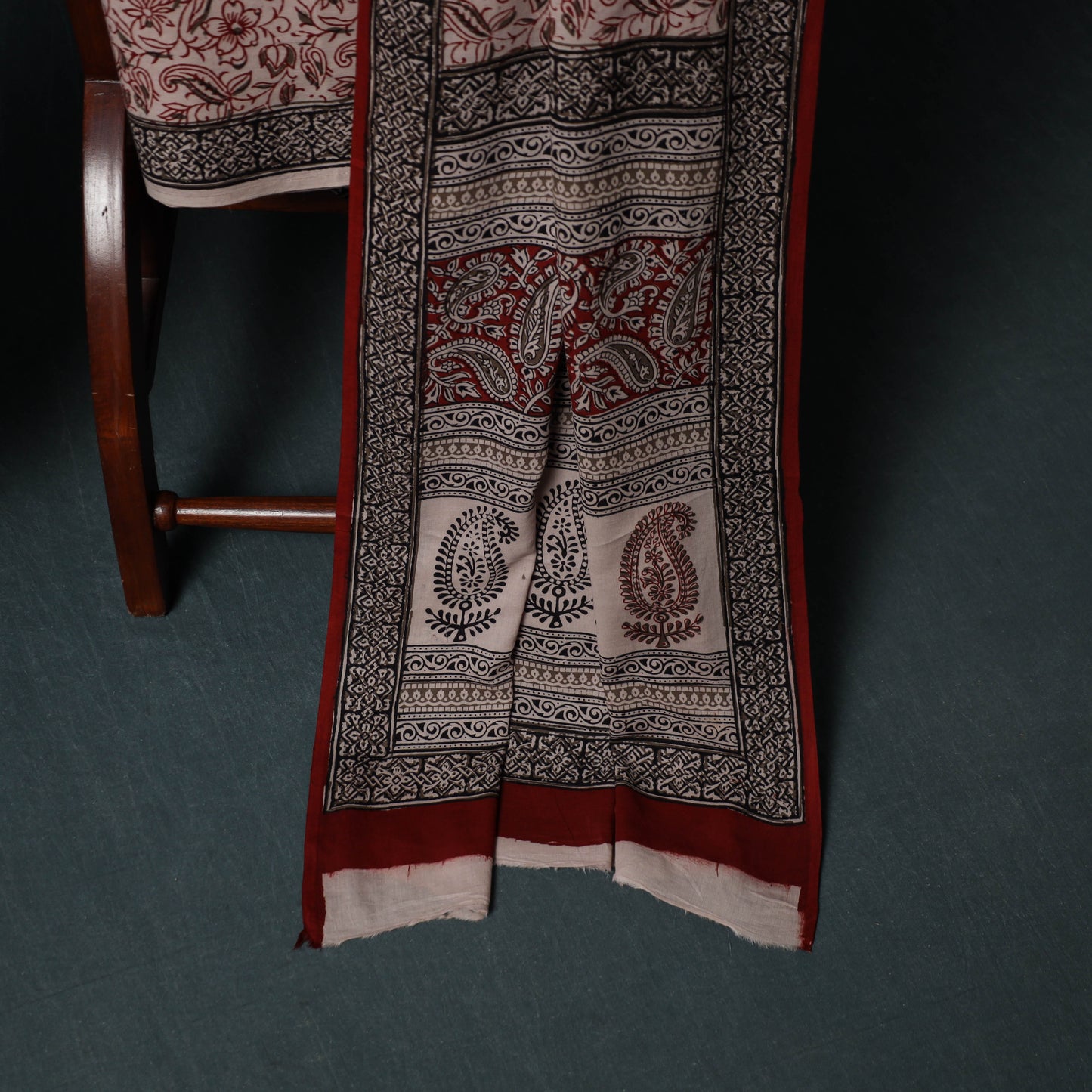 Bagh Hand Block Print Cotton 3pc Unstitched Dress Material Suit Set 21
