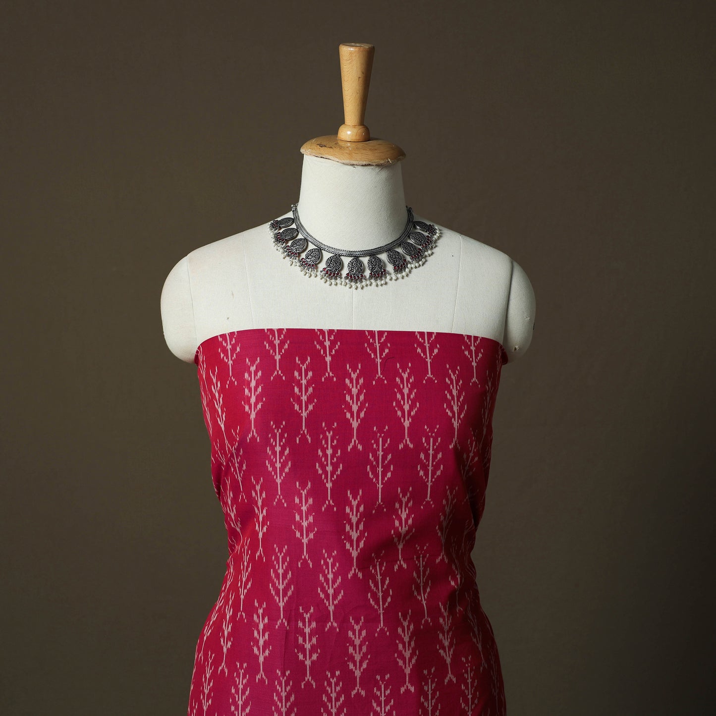 Handloom Cotton Pochampally Ikat 2pc Unstitched Dress Material Kurta Set 23