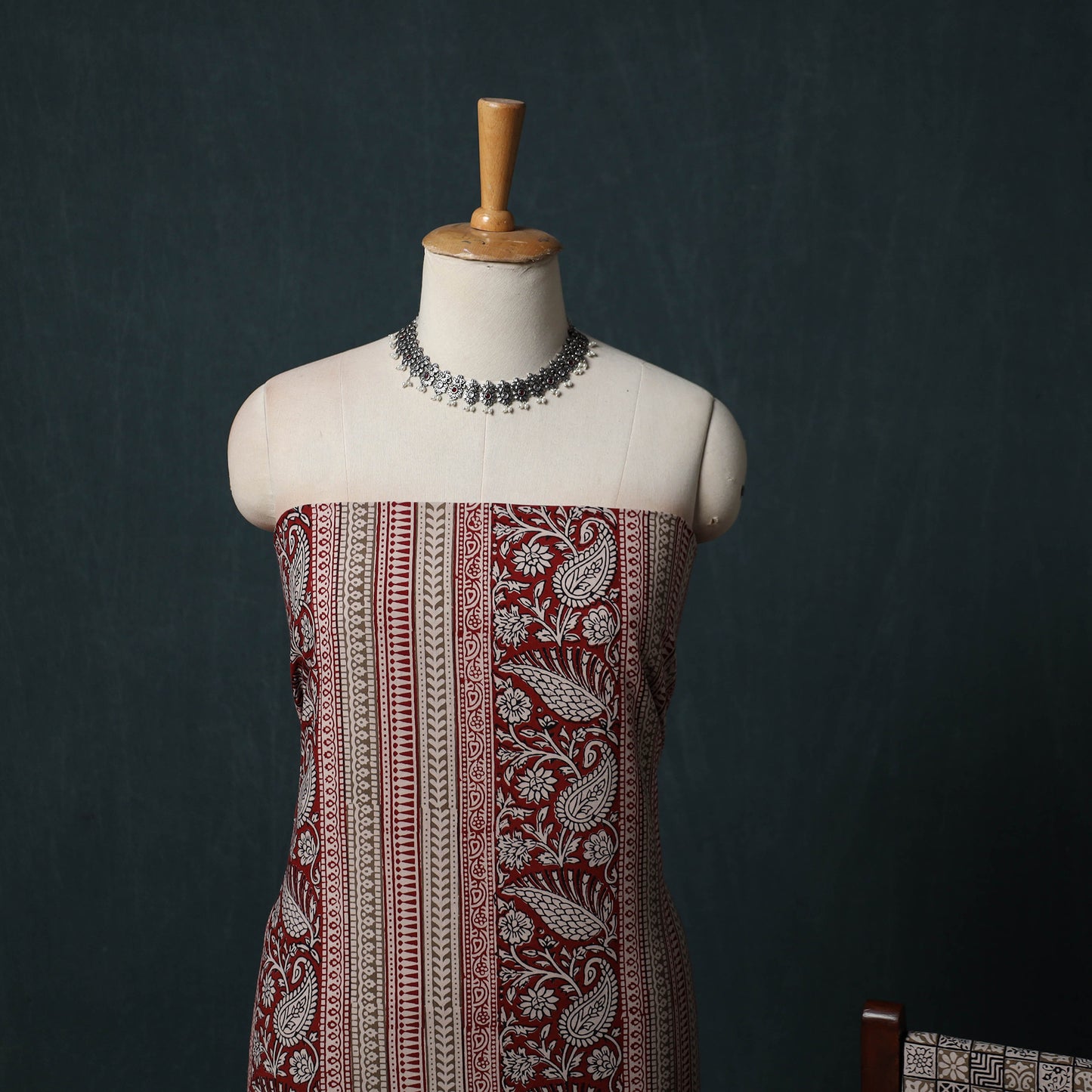 Bagh Hand Block Print Cotton 3pc Unstitched Dress Material Suit Set 28