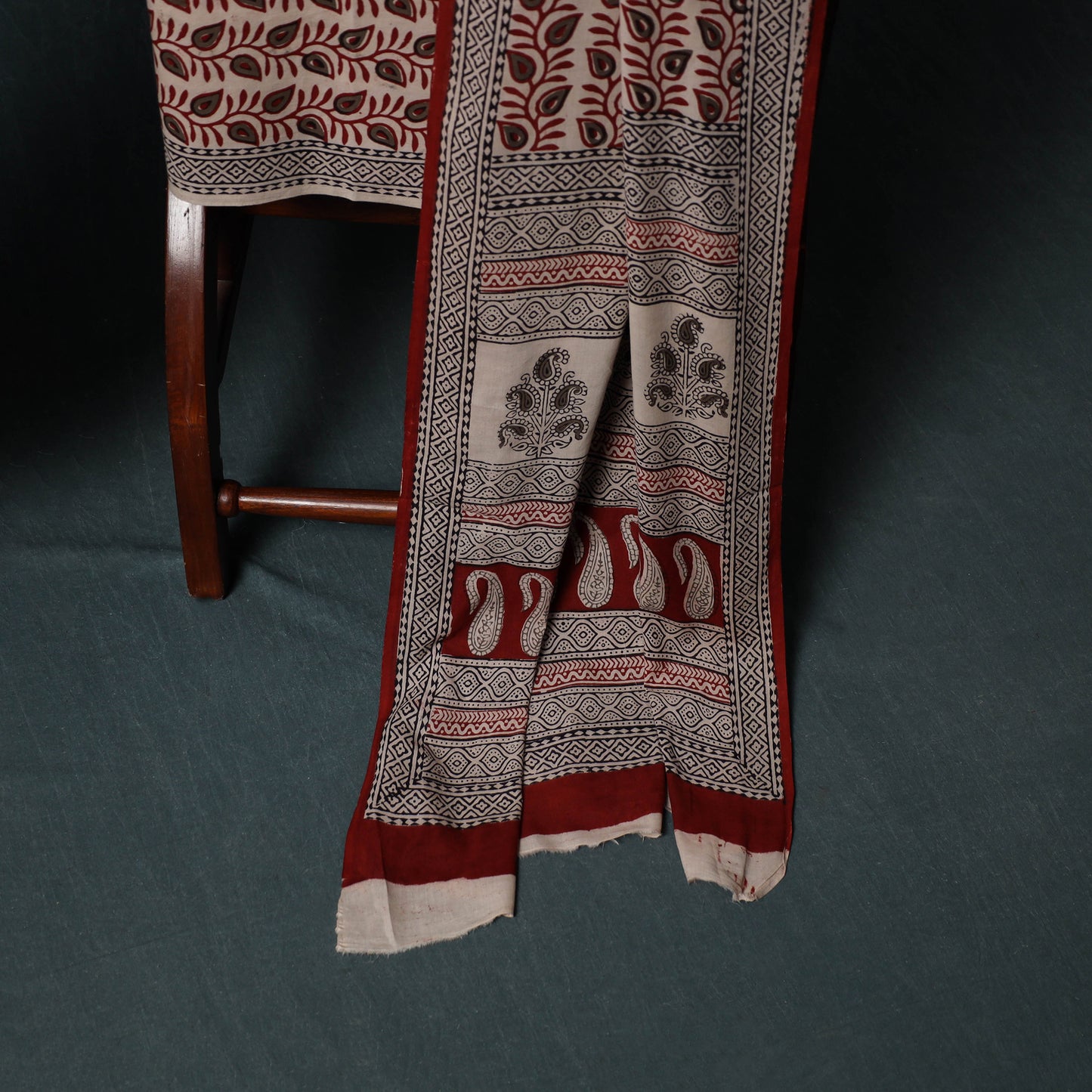 Bagh Hand Block Print Cotton 3pc Unstitched Dress Material Suit Set 38