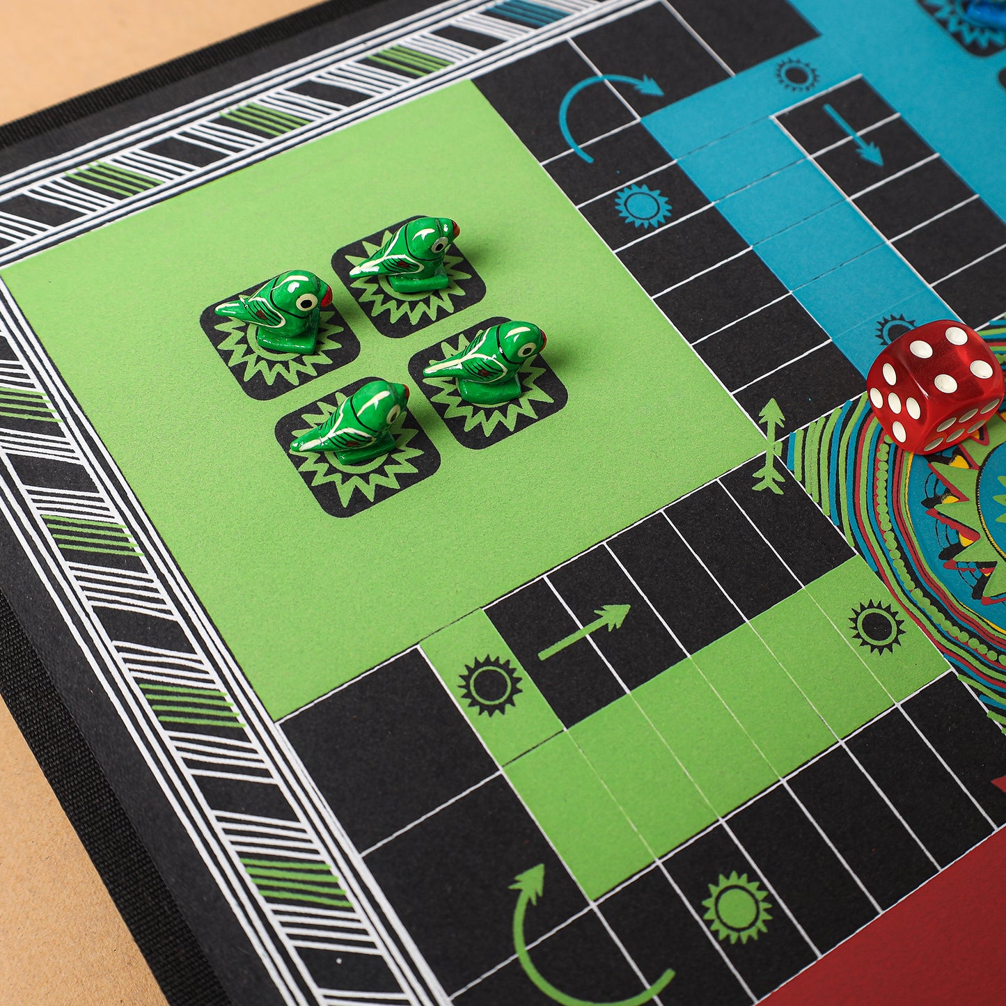 Ludo - Traditional Indian Board Game (14 x 12 in)