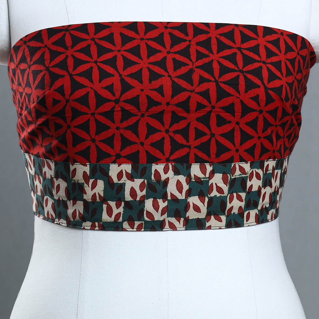 Red - cotton pipad blouse piece 171 - handcrafted