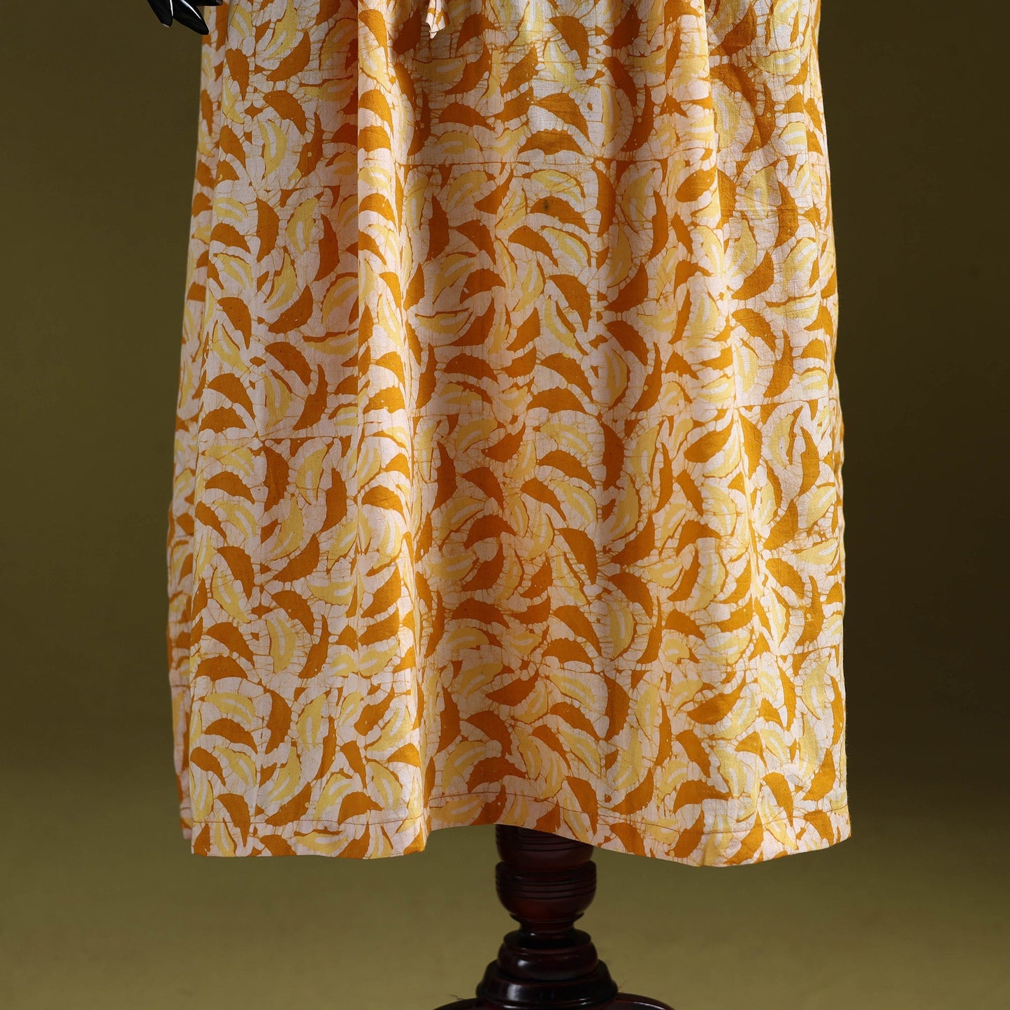 Hand batik cotton long kaftan 08 - handcrafted