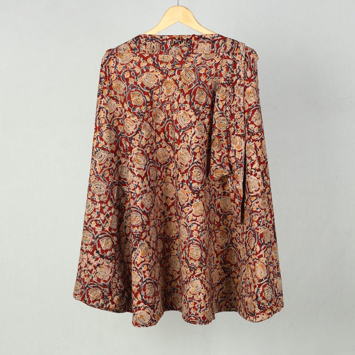 Block Printed Cotton Wrap Around kalamkari Skirt