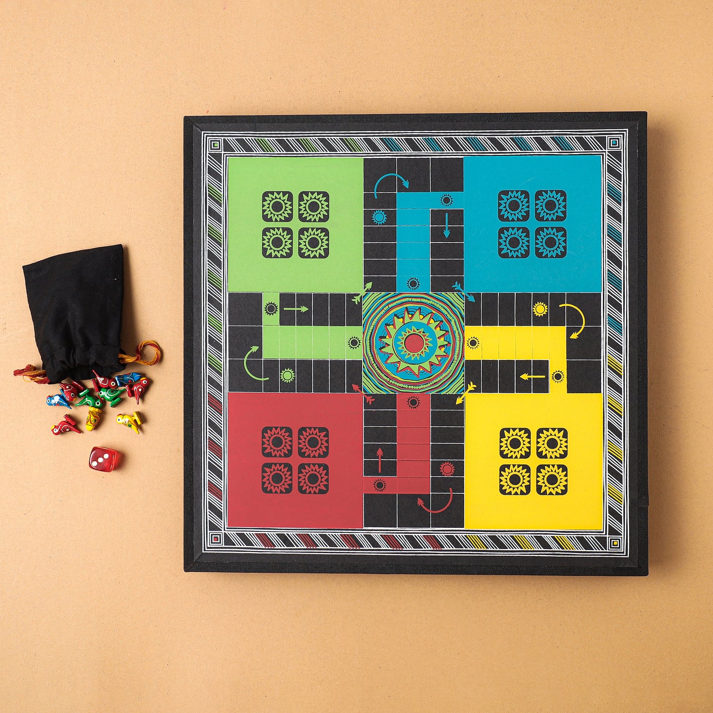 Ludo - Traditional Indian Board Game (14 x 12 in)