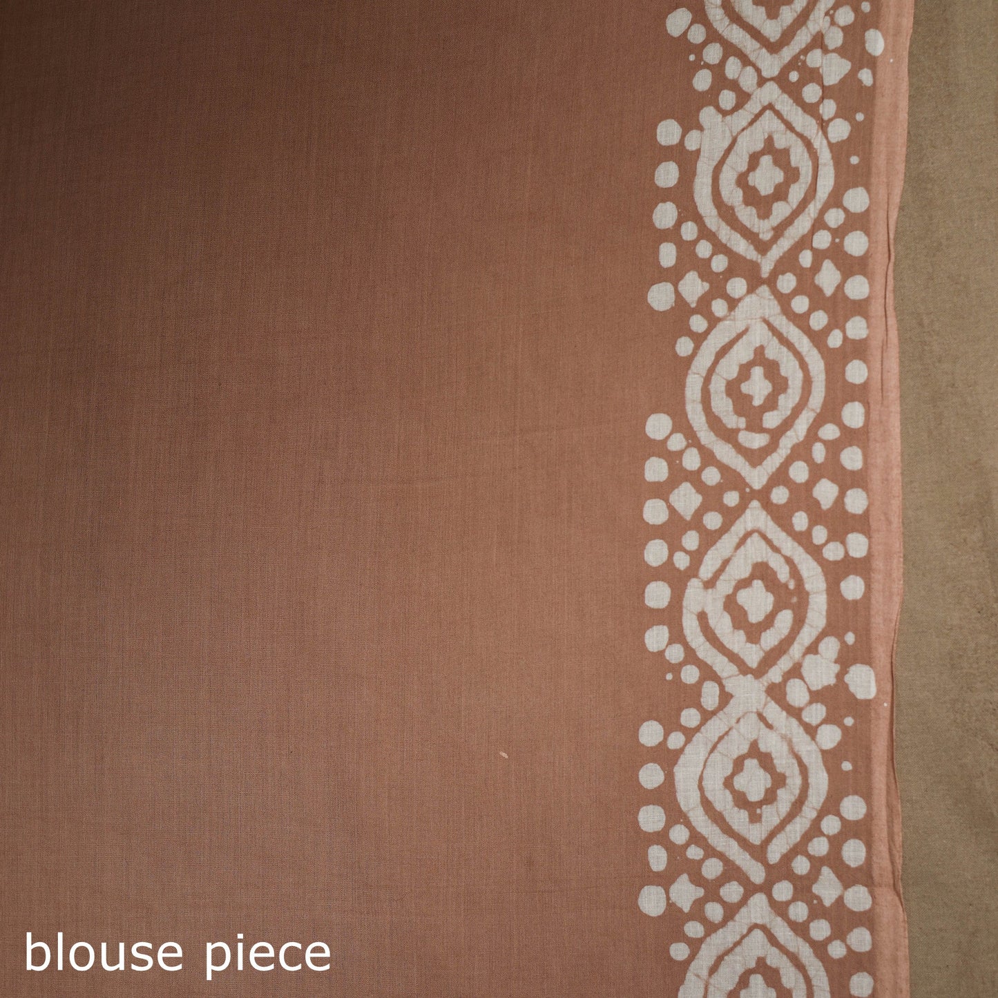 Brown - mul cotton hand batik saree 20 - handcrafted