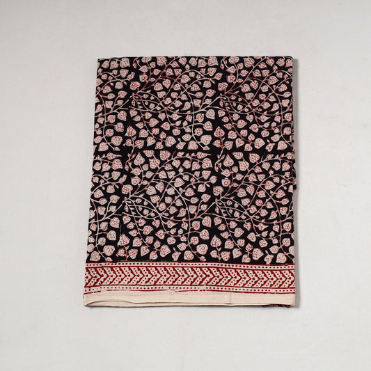 Black - Bagh Block Printed Cotton Precut Fabric (1 Meter) 55