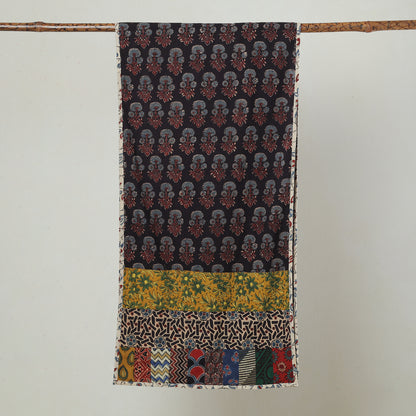 Multicolor - Ajrakh Block Printed Patchwork Cotton Stole 74