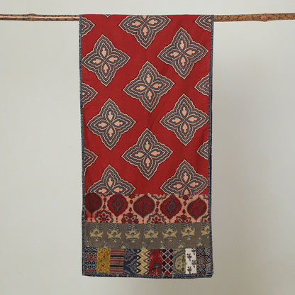 Multicolor - Ajrakh Block Printed Patchwork Cotton Stole 46
