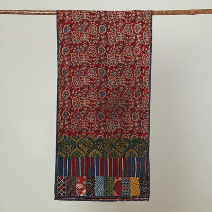 Multicolor - Ajrakh Block Printed Patchwork Cotton Stole 45