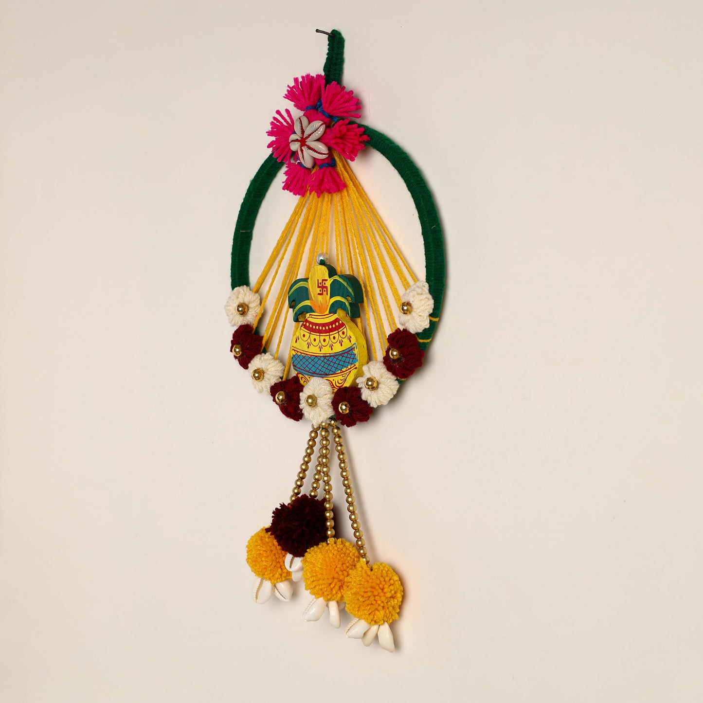 Ganesha- Handmade Wool Wall Hanging