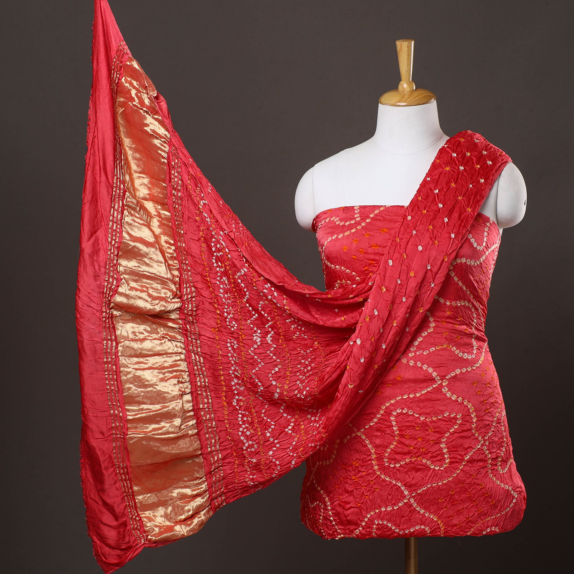 Buy Bandhani Dress Material Online in India iTokri आई.टोकरी