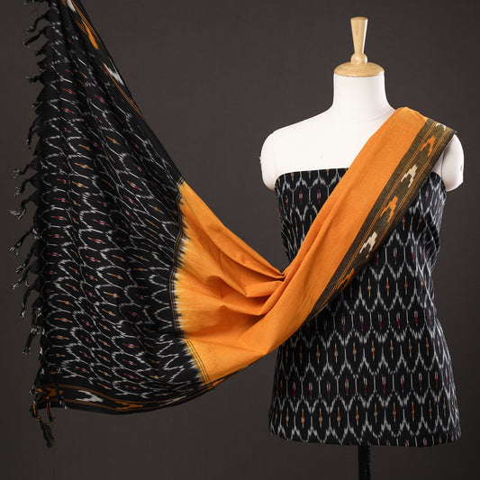 3pc Pochampally Ikat Weave Handloom Cotton Suit Material Set 67